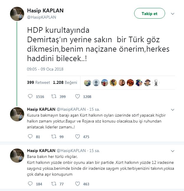 Eski HDP Şırnak Milletvekili Hasip Kaplan partisinden istifa ettiğini açıkladı